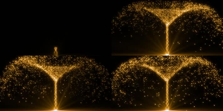 粒子生长迸发喷泉舞台LED背景视频