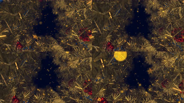 圣诞节雪花粒子隧道背景