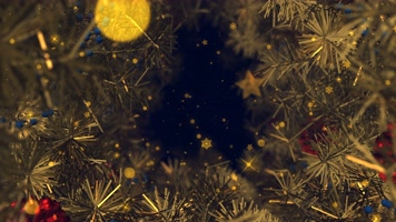 圣诞节雪花粒子隧道背景