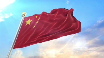 【4K原创】国旗迎风飘扬延时高速摄影红旗