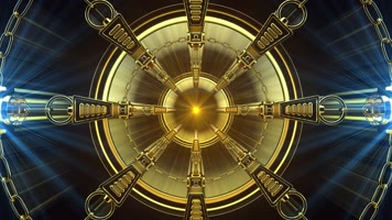 金色链条隧道动画背景