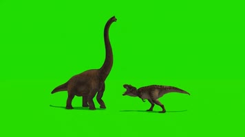 绿幕视频素材战斗的恐龙