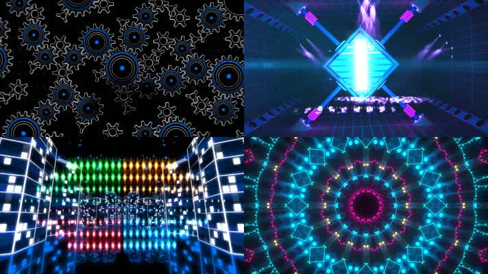 社会摇动感视频配乐舞台LED大屏幕高景视频