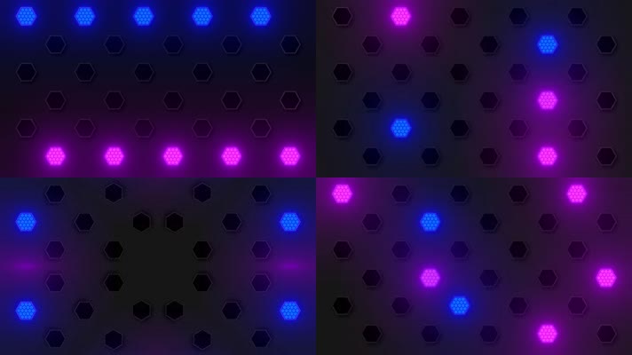 12组十六进制舞台灯光舞美VJ背景