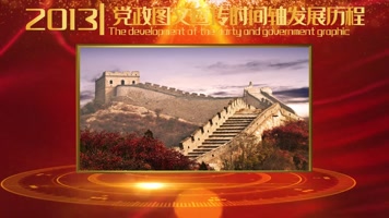 大气红色图文时间线年会视频PR模板