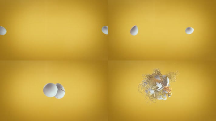 鸡蛋破碎动画特效