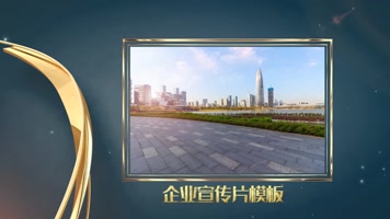 金色流动线条公司历程发展宣传PR模板