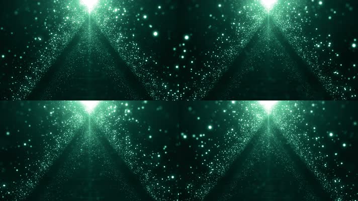 4K蓝色粒子飘落舞台背景