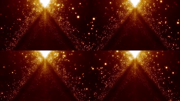 4K金色粒子飘落舞台背景视频