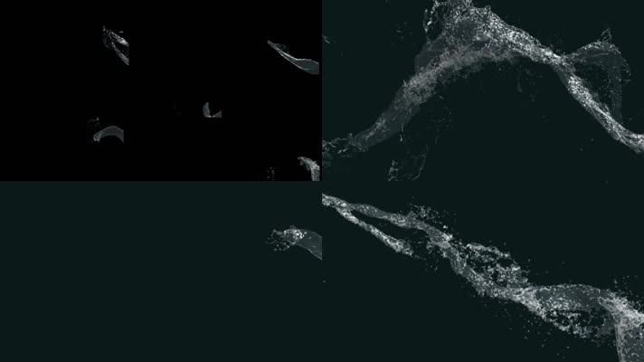 五组水流alpha通道素材