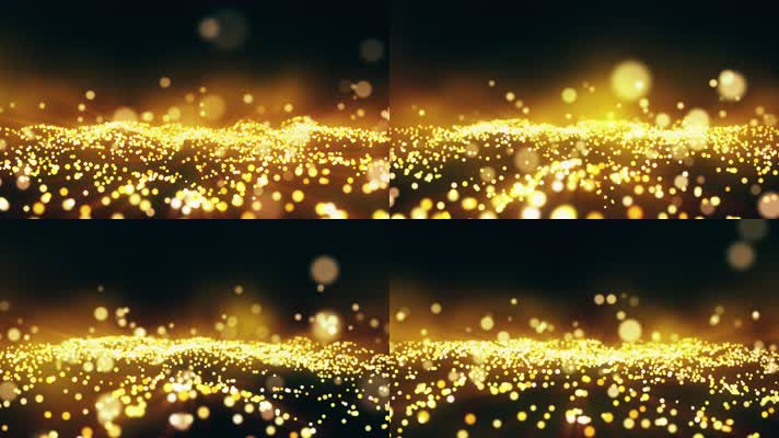 金色粒子波纹舞台背景视频