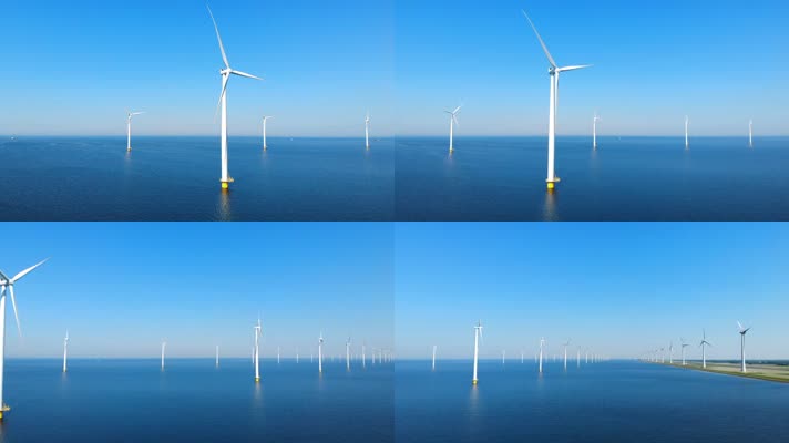 海面风车转动风力发电