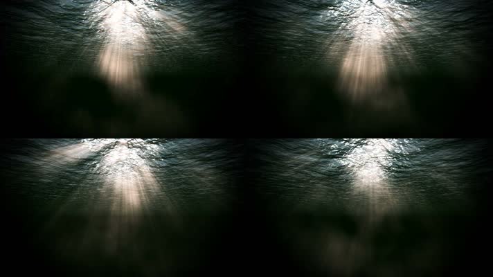 阳光光线照射水面