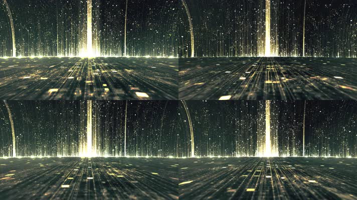 粒子瀑布 舞台背景 电子舞曲  