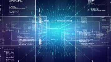 科技空间线条代码程序执行