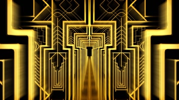 金色发光装饰艺术隧道背景