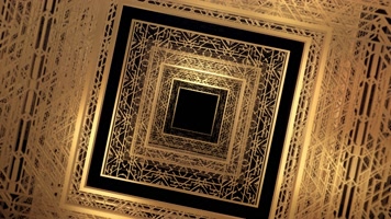 金色隧道 舞台背景 抽象 