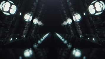 黑色金属元素和灯光隧道