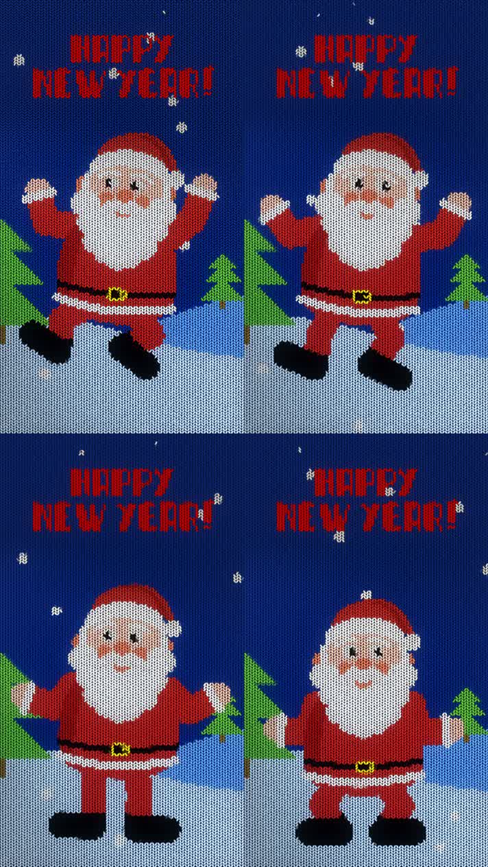 圣诞节毛线编织纹理背景视频 