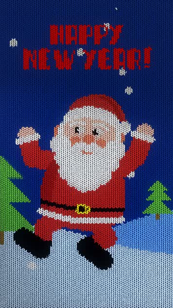 圣诞节毛线编织纹理背景视频 