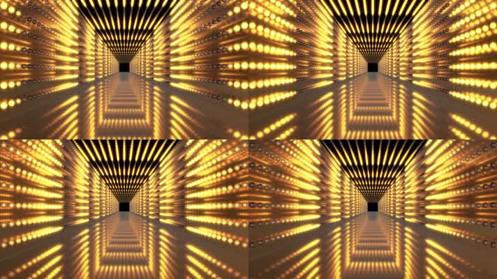 金色灯光走廊动画