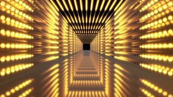 金色灯光走廊动画