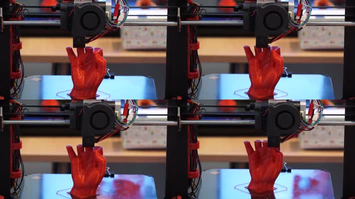 科技技术3D打印机打印模型