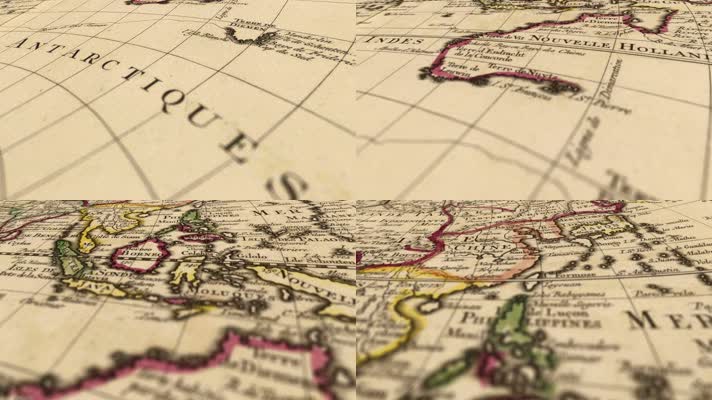 羊皮纸世界航海地图