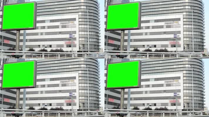 都市建筑街角广告牌