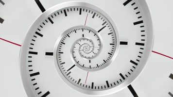 螺旋结构指针转动维度时间流逝