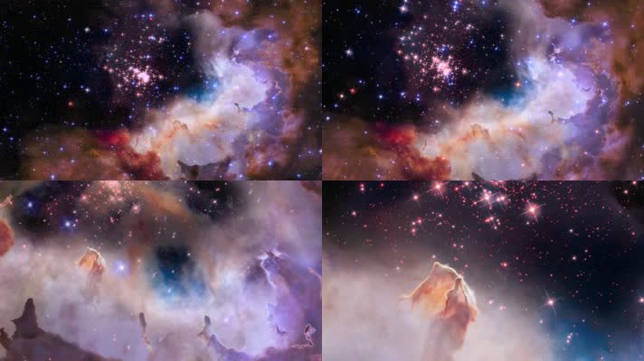 震撼宇宙太空星系银河视频素材