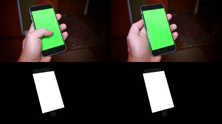 使用手机 操作智能手机 绿幕抠像
