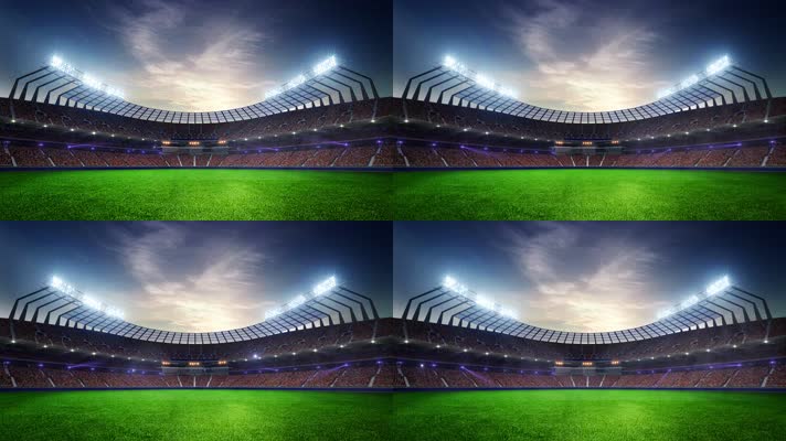 运动场灯光照射相机闪光