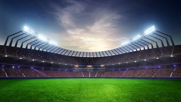 运动场灯光照射相机闪光