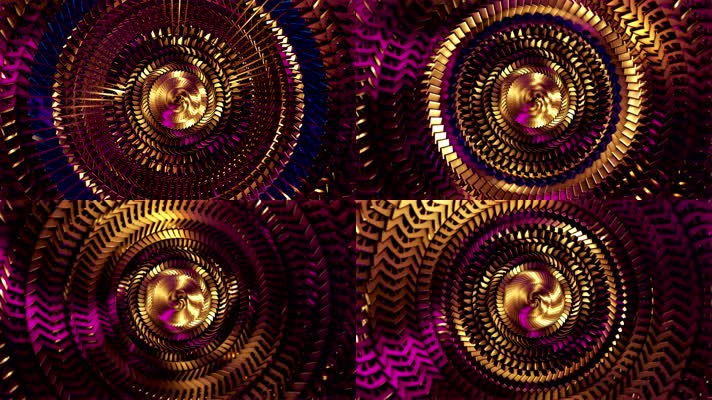 边缘变化的彩色曼陀罗动画