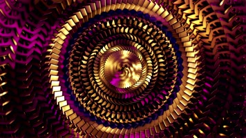 边缘变化的彩色曼陀罗动画