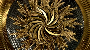 黄金曼陀罗艺术花纹视频 