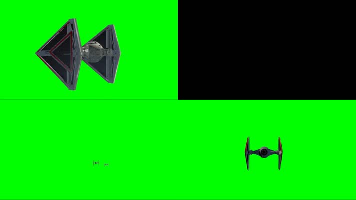 绿幕视频素材TIE匕首截击机