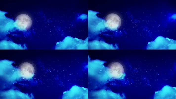 月夜星空云海