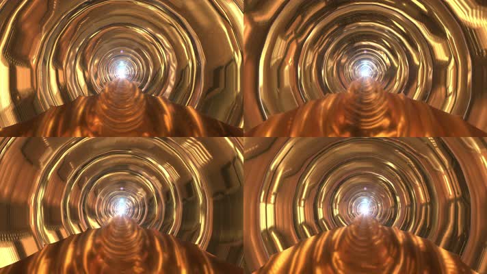 金色隧道循环背景