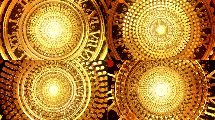 金色时钟隧道动画