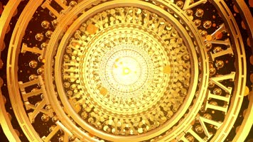 金色时钟隧道动画