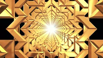 金色发光装饰艺术隧道动画