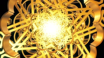 炫酷金色发光万花筒