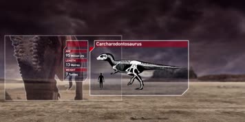 恐龙鲨齿龙捕食无畏龙逼真三维动画