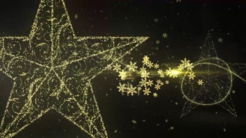 粒子光线闪亮装饰驯鹿雪人圣诞树祝福pr模板