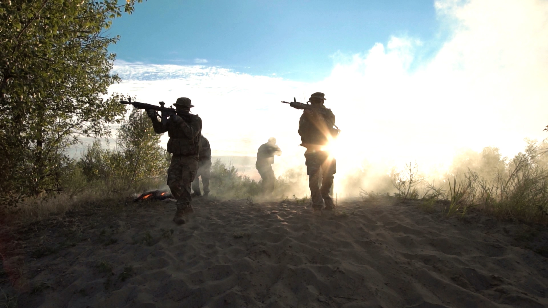 作战士兵战士枪战战斗