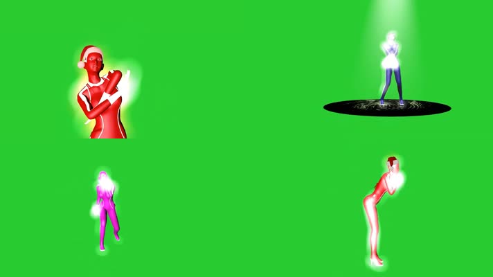 绿幕视频素材跳舞DJ女孩
