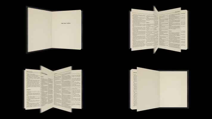 可换背景圣经翻页动画视频 