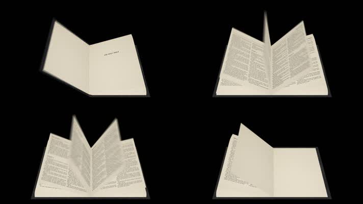 可换背景圣经翻页动画视频